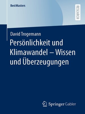 cover image of Persönlichkeit und Klimawandel – Wissen und Überzeugungen